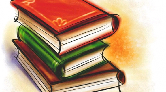 Illustration of stack of three books